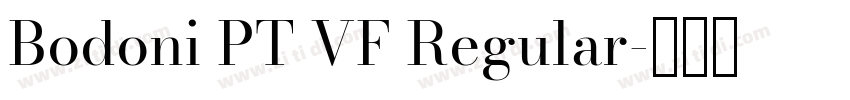Bodoni PT VF Regular字体转换